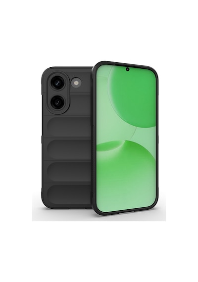 Xiaomi Poco X8 Pro Kılıf Elde Tutma Kolaylıkla Kaydırmaz Kenar Line Dizayn Optietnik Kapak Siyah