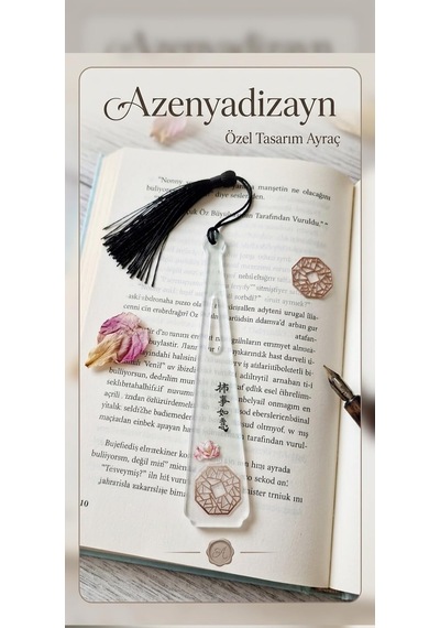 Reçine Yer İmi, Çiçek Desenli, Geometrik Tasarım, Püskül Detaylı Ayraç