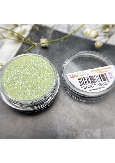 Simli Yeşil Rengi Akrilik Toz 305 5 Gr - Parlak Protez Tırnak Ve Nail Art İçin Profesyonel Akrilik Pudra Fıstık Yeşili