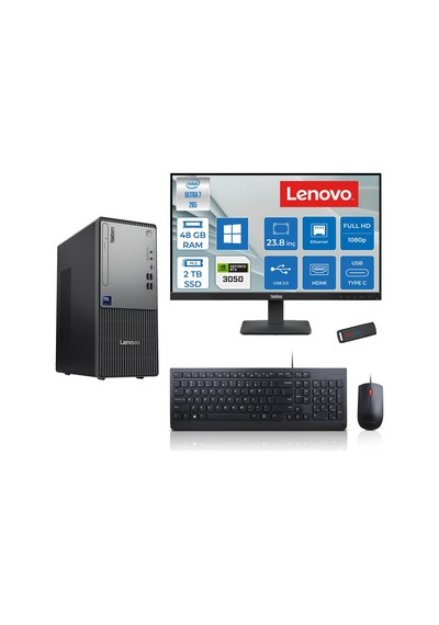Lenovo ThinkCentre Neo 50T Gen 6 2413BD007WTR23P19 Ultra 7 265 48 GB 2 TB SSD RTX3050 23.8" W11P Masaüstü Bilgisayar + USB Bellek