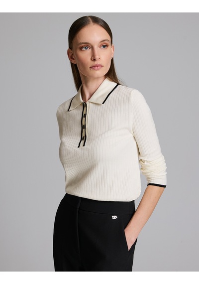 Pierre Cardin Ekru Slim Fit Kazak 50331500-vr019