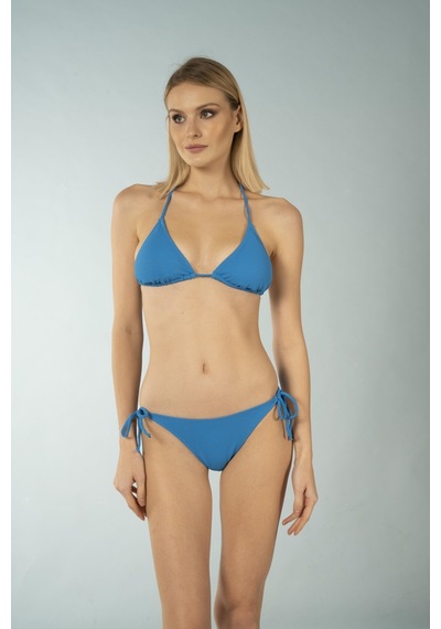 Estiva Üçgen İpli Bikini Takımı - Mavi Çok Renkli