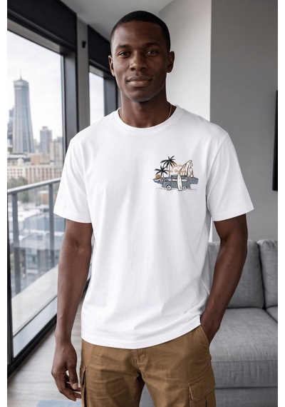 Genius Store Erkek Tişört Pamuklu Kumaş Sırt Baskılı Tişört Sokak Modası Rahat Kalıp T-shirt Vosvos-beyaz Genius Store Erkek Tişört Pamuklu Kumaş Sırt Baskılı Tişört Sokak Modası Rahat Kalıp T-shirt Vosvos-beyaz