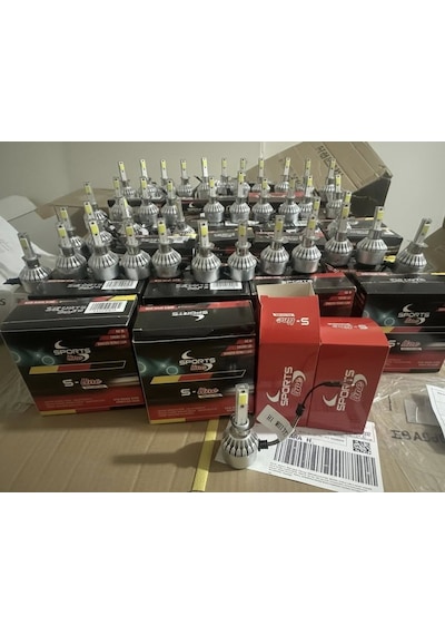 H1 Led Xenon Beyaz Far Ampulü 60w 10800lm 6000k Şimşek Etkili S-line Çiftli Set