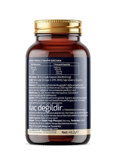 Oithox Omega 3 Balık Yağı 1400 MG 30 Kapsül