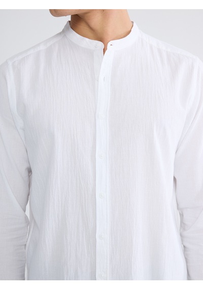 Lcwaıkıkı Classic Beyaz Regular Fit Hakim Yaka Erkek Basic Gömlek