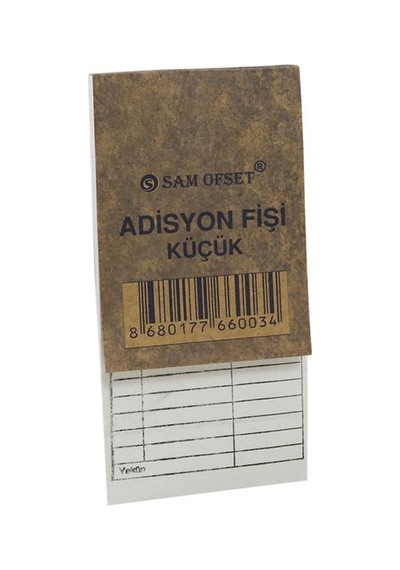 Küçük Boy Adisyon Fişi 12'Li