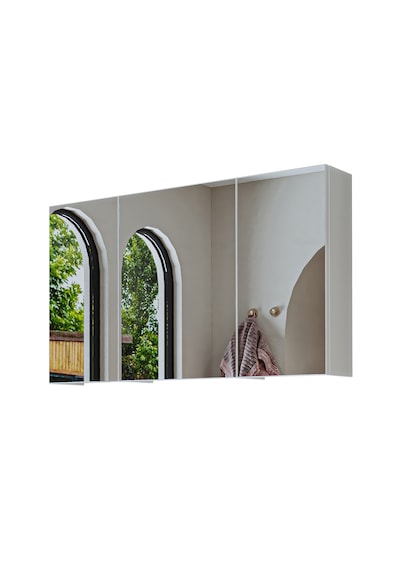 Banyo Dolabı Kulpsuz 3 Kapaklı Mdf 105 Cm Aynalı Banyo Üst Dolabı Mat Beyaz Banyo Dolabı Kulpsuz 3 Kapaklı Mdf 105 Cm Aynalı Banyo Üst Dolabı Mat Beyaz