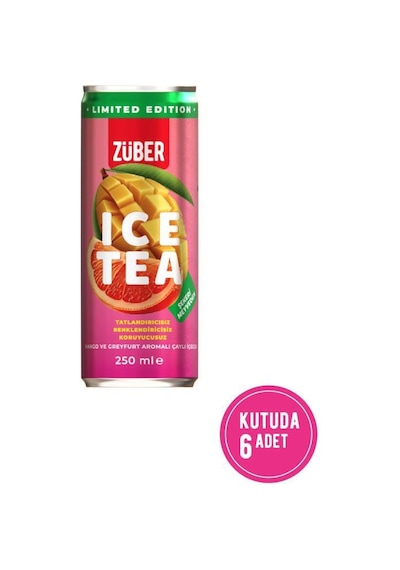 Ice Tea Mango & Greyfurt Soğuk Çay 250ml X 6 Adet