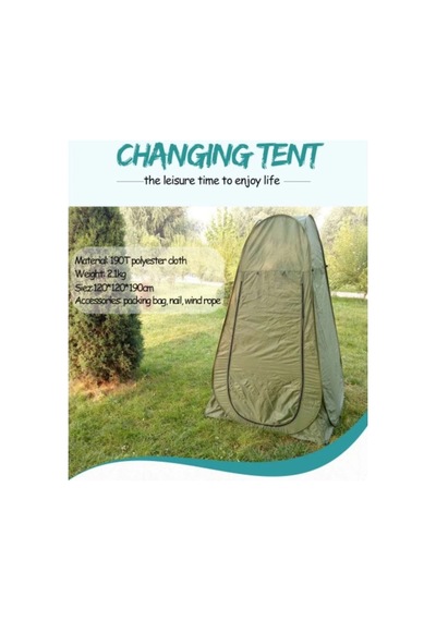 Herşeytrend Kamp Alanı Duş Giyinme Wc Çadırı Fotoğrafcı Prova Kabini 190x120x120 Haki