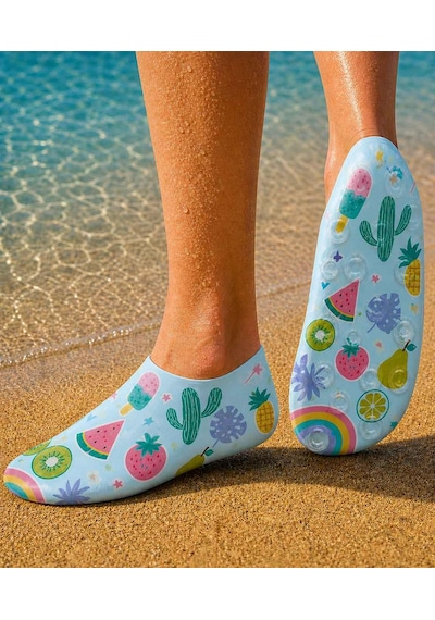 Gripptoes Kaymaz Damla Tabanlı Deniz&havuz Çorabı V1 Çok Renkli