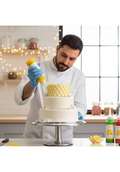 Glazür Cookie Icing Sarı 150 Gr Kurabiye, Cupcake Ve Pasta İçin Kullanıma Hazır Şeker Glazürü