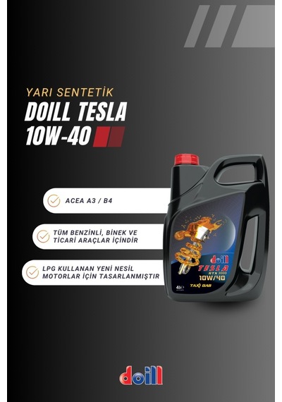 Tesla 10w-40 Apı Sl/cf Acea A3/b4 4 X 4 Litre Motor Yağı Üretim Yılı: 2026
