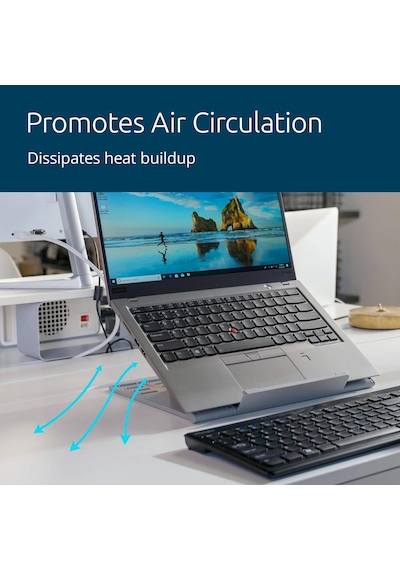 Smartfit Easy Riser Go 17 İnç Dizüstü Bilgisayar Standı, Yüksekliği Ayarlanabilir Ve Taşınabilir, 17 İnçe Kadar Dizüstü Bilgisayarlar, Ultrabook'lar, Chromebooks Ve Surfacebooks İçin İdeal