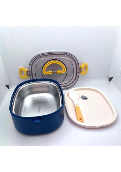 Vagonlife Paslanmaz Çelik Tek Bölmeli Yemek Kabı - Lunch Box Vgn540 Mavi Mavi