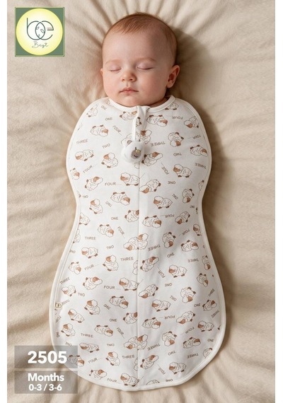 Babyhola 1.0 Tog 0-6 Ay Bebek Kundak Uyku Tulumu 2705 Kahverengi