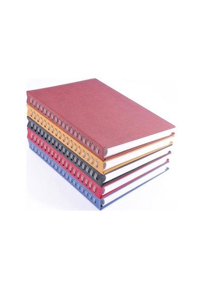 Bambu Seri Sert Kapak Gizli Spirallli A5 140 Yaprak Kareli Defter Kahve