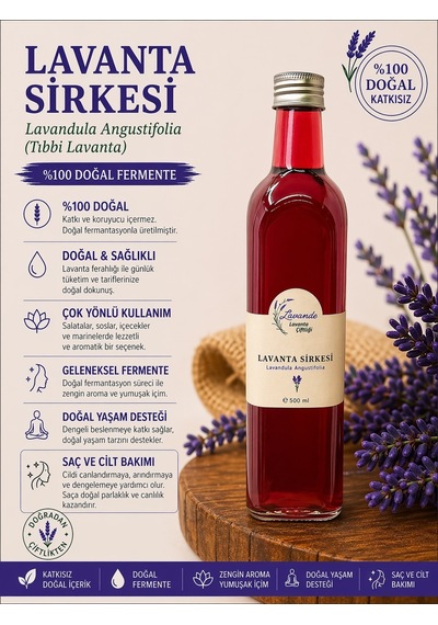 Doğal Lavanta Sirkesi 500 Ml L.angustifolia - Lavanta
