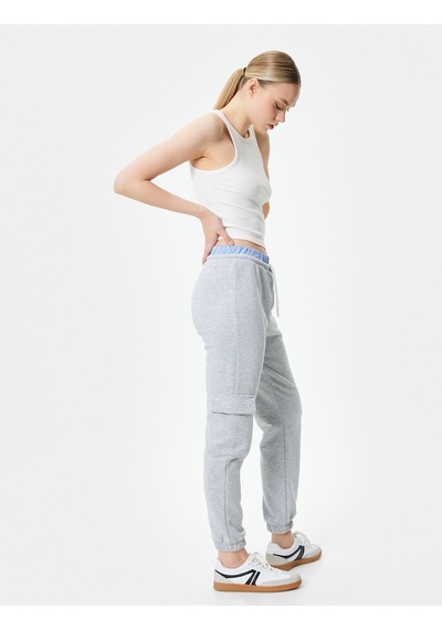 Koton Jogger Kargo Eşofman Altı Çift Bel Detaylı Renk Kontrastlı Gri 4sak30036ek 4SAK30036EK031 Gri Koton Jogger Kargo Eşofman Altı Çift Bel Detaylı Renk Kontrastlı Gri 4sak30036ek 4SAK30036EK031 Gri