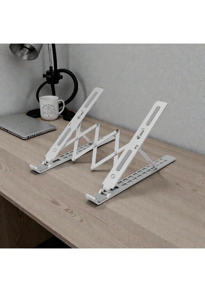Lexroo En Büyük Boy Alüminyum Katlanabilir Kademeli Laptop Bilgisayar Notebook Mac Standı
