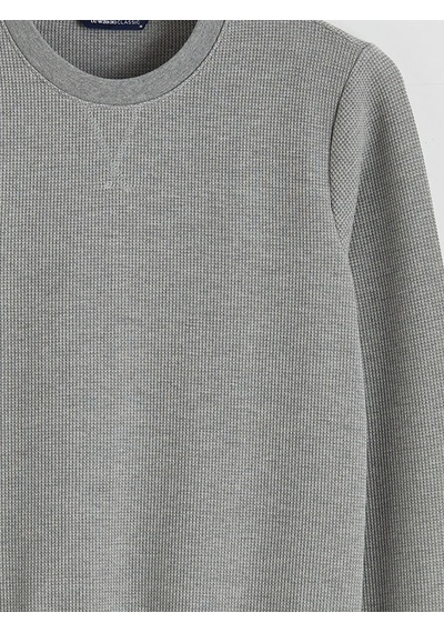 Lc Waikiki Gri Bisiklet Yaka Erkek Sweatshirt