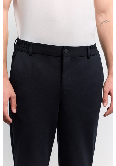 Avva Erkek Lacivert Yanı Lastikli Viskon Karışımlı Slim Fit Pantolon A62y3053