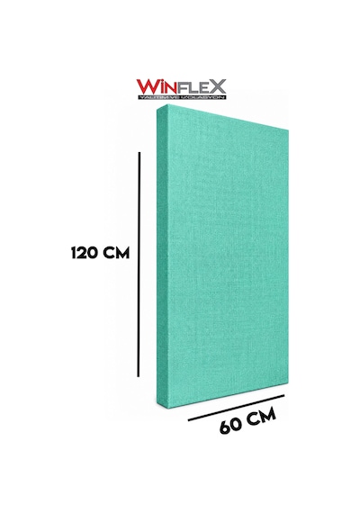 60x120cm - Akustik Kumaş Kaplı Panel Su Yeşil