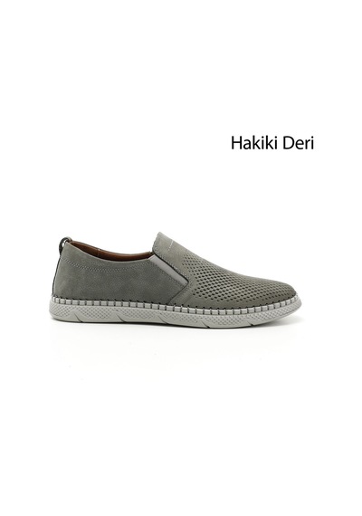 Gönderi(R) Erkek Gri Nubuk Hakiki Deri Comfort Ayakkabı Dyma81301621 Gri