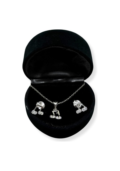 Oya Silver Beyaz Işıltılı Melodi Gümüş Set&takım