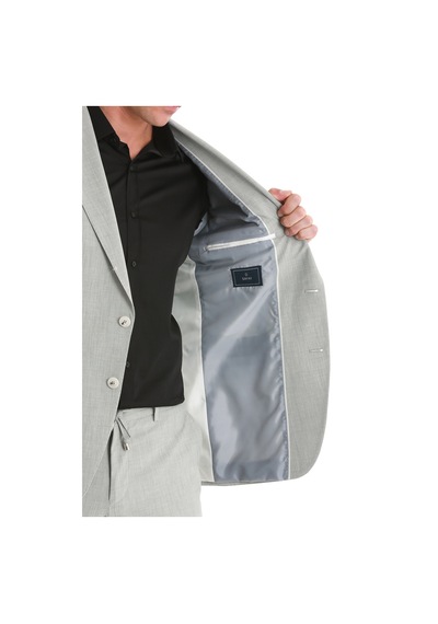 Hatemoğlu Gri Slim Fit Desenli Mono Yaka Klasik Takım Elbise 33202024c005 328 Gri