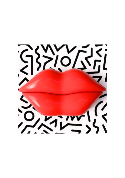 Mustard Hot Lips Seramik Organizer Kutu Kırmızı