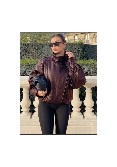 August Viral Oversize Kadın Deri Ceket Yüksek Yaka Siyah Urban Style Kadın Deri Ceket Bordo&burgundy Bordo&Burgundy August Viral Oversize Kadın Deri Ceket Yüksek Yaka Siyah Urban Style Kadın Deri Ceket Bordo&burgundy Bordo&Burgundy