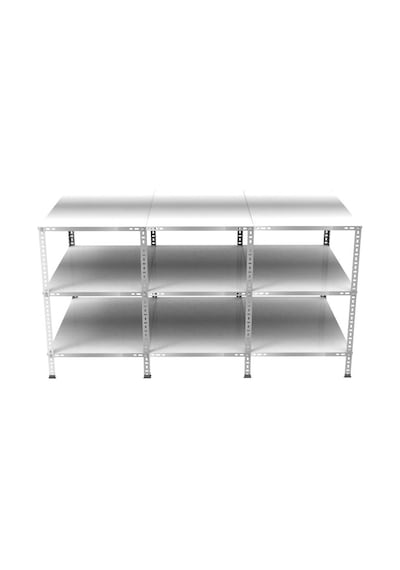 3 Katlı Galvaniz Paketleme Masası - Atölye, Depo, Hobi Çalışma Masası 177x93 Cm-100 Cm Gri