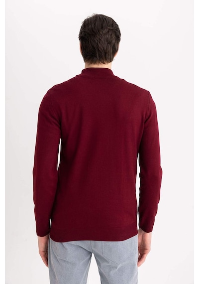Defacto Slim Fit Dar Kesim Kazak B7851axnsbr45 Bordo