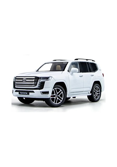Kutulu Koleksiyon 1 / 24 Ölçek Toyota Land Cruiser Beyaz Metal Araba
