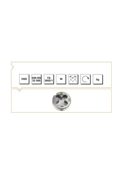 Mte Metrik Normal Diş Paftaları Hss M 10