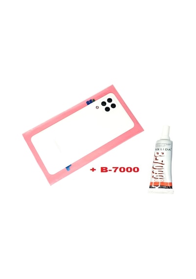 Samsung Galaxy Uyumlu A22 4g Arka Pil Batarya Kapağı Full Kamera Lensli+b-7000 Beyaz