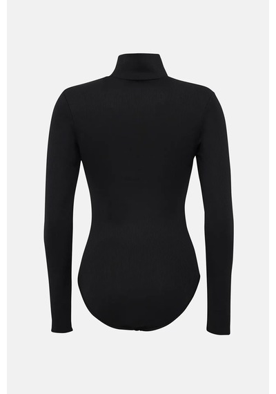 Hiccup Basic Yüksek Yaka Örme Body Siyah