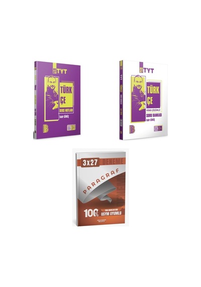 2027 2027 Benim Hocam Tyt Türkçe Konu + Soru + Anla Kazan Paragraf Deneme 3'lü Set