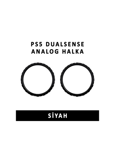 Ps5 Ring Dualsense Analog Çerçevesi Playstation 5 Kol Tamir Parçası 2 Adet Halka Siyah