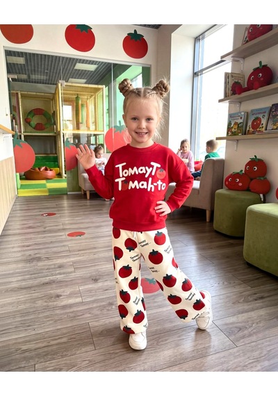 Seabubbles Tomayto Çocuk Eşofman Takım - Kışlık Kırmızı