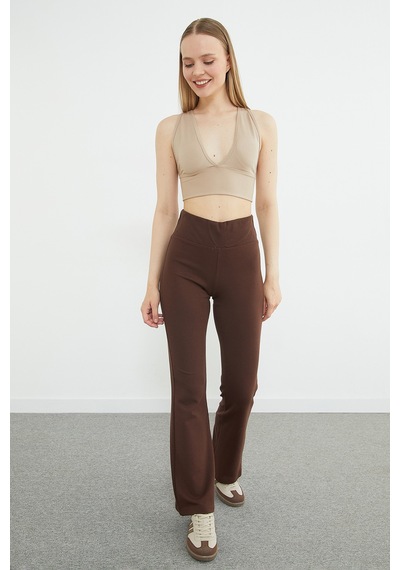 Fullamoda Basic Fitilli Kaplı Büstiyer Bej