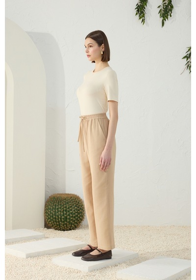 Aker Camel Beli Lastikli Pijama Altı Camel Camel
