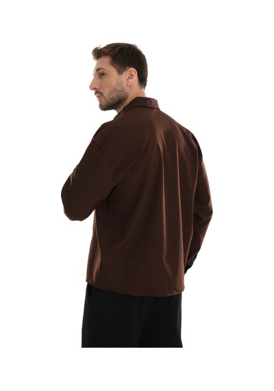 Redline Base Oversize Yumuşak Teri Emen Kolay Ütü Nefes Alan Erkek Gömlek Kahverengi Redline Base Oversize Yumuşak Teri Emen Kolay Ütü Nefes Alan Erkek Gömlek Kahverengi