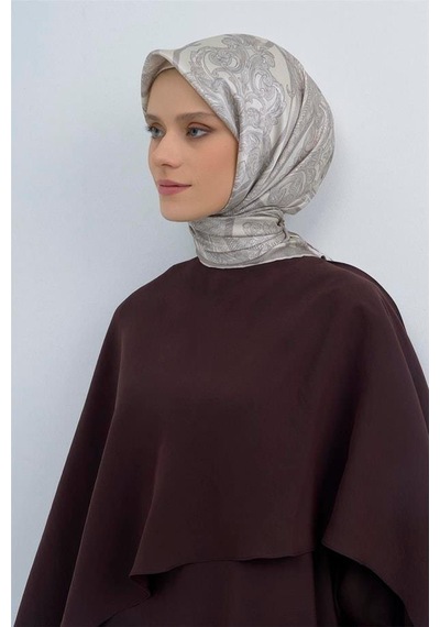 Armine İpek Eşarp 2026 Yaz - 9537-83 Ekru Taş Sura