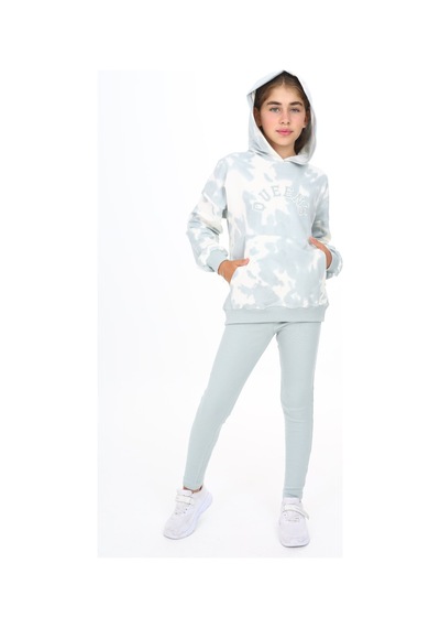 Toontoy Kids Toontoy Kız Çocuk Batik Desenli Taytlı Takım Yeşil