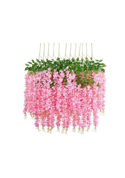 Sarkan Yapay Çiçek Akasya Pembe 80 Cm 3 Sarkan Dallı 12 Adet Bağ