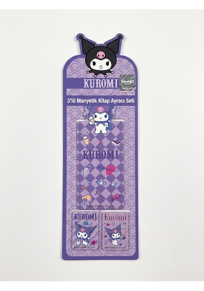 Bakgelal Sanrio Lisanslı Kuromi 3 Lü Manyetik Kitap Ayracı Seti Pastel Dondurma Tasarım - 9019817407774