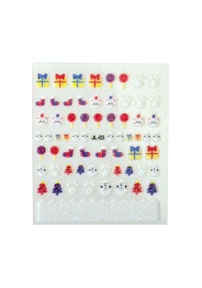 No.3 - 3d Tasarım Yapışkan Tırnak Sticker Tırnak Dövmesi Nail Art