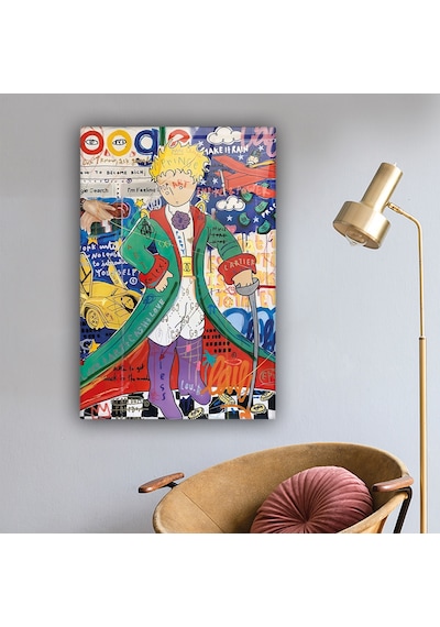 Cam Tablo Popart Serisi Küçük Prens 30cm X 40cm